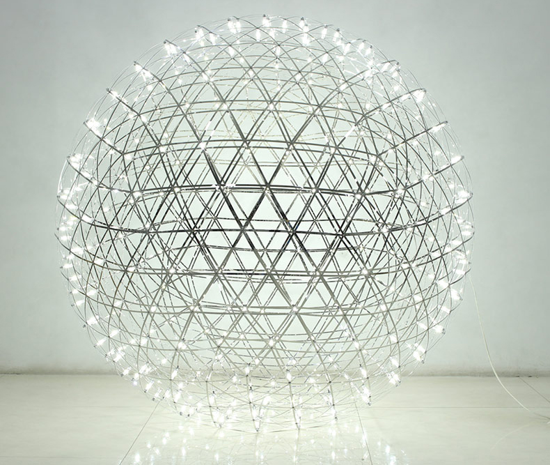 LED Pendant Lamp Light Firework Stainless Steel Ball Chandelier Lights Restaurant Villa Hotel Lighting Living Room