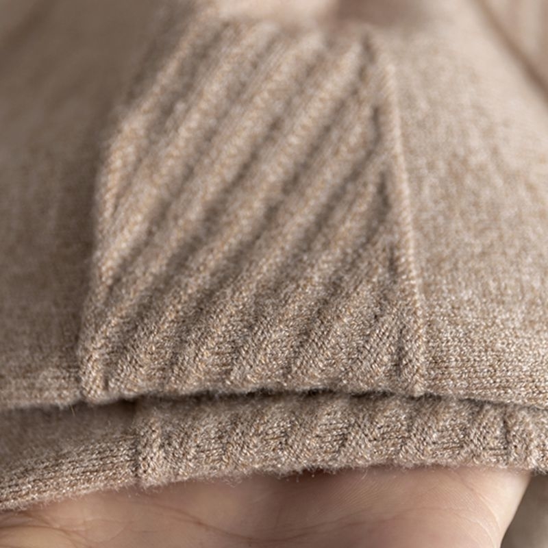 GIGOGOU Thick Warm Women Pleated Autumn Winter Elastic High Waist Knitted Sweater Skirts Long A Line Midi Black Skirt V191111