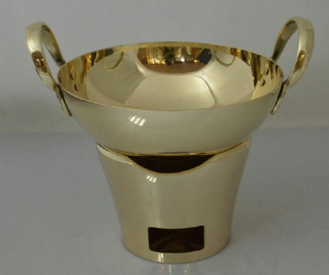 Southeast Asian restaurant Thai hot pot high base brass curry Matt polishing mini charcoal barbecue grills tabletop BBQ 083-2
Southeast Asian restaurant Thai hot pot high base brass curry Matt polishing mini charcoal barbecue grills tabletop BBQ 083-2
