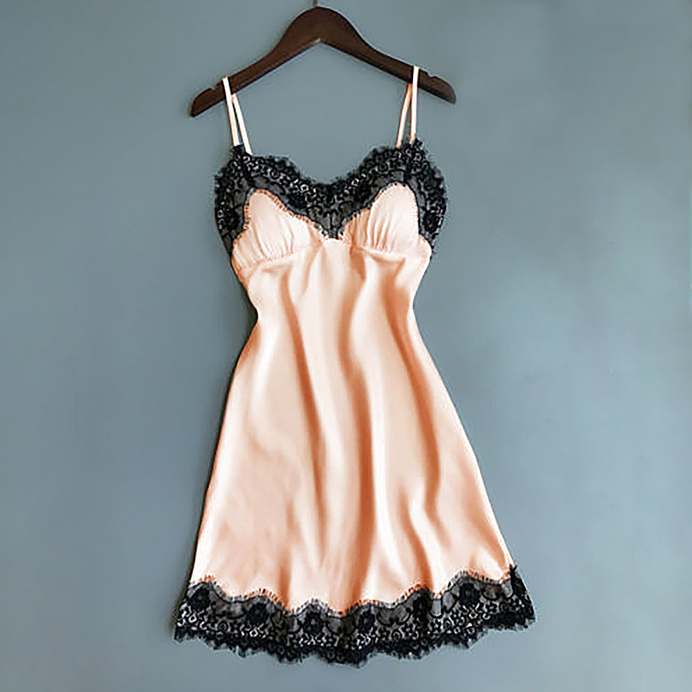 Women's Sexy Lingerie Silk Nightgown Summer Dress Lace Night Dress Sleepwear Babydoll Nightie Satin Homewear Chest Pad Nightwear, Wine red
Women's Sexy Lingerie Silk Nightgown Summer Dress Lace Night Dress Sleepwear Babydoll Nightie Satin Homewear Chest Pad Nightwear, Wine red