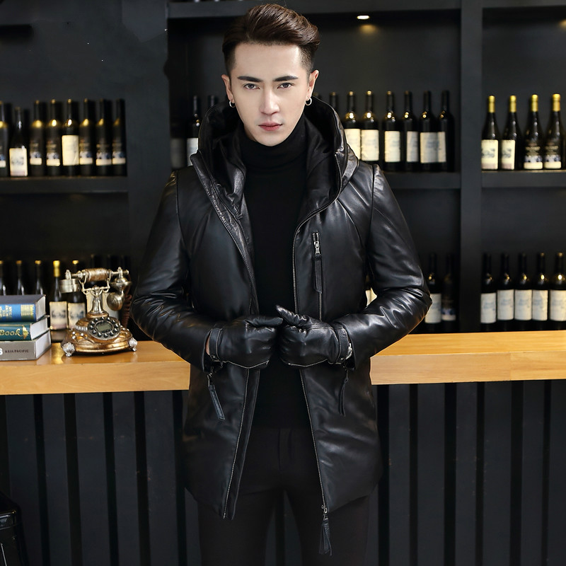 YOLANFAIRY Genuine Leather Jackets For Men Winter Warm Thick Hooded Down Coat 2019 Top Quality Plus Size Outwear 1622 MF419, Black
YOLANFAIRY Genuine Leather Jackets For Men Winter Warm Thick Hooded Down Coat 2019 Top Quality Plus Size Outwear 1622 MF419, Black