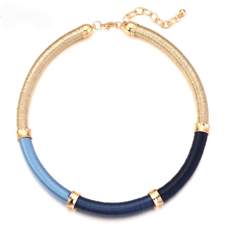 Chokers European And American Necklaces Products Accessories With Clavicle Chain Handmade Winding Color Jewelry For Charming Women
Chokers European And American Necklaces Products Accessories With Clavicle Chain Handmade Winding Color Jewelry For Charming Women