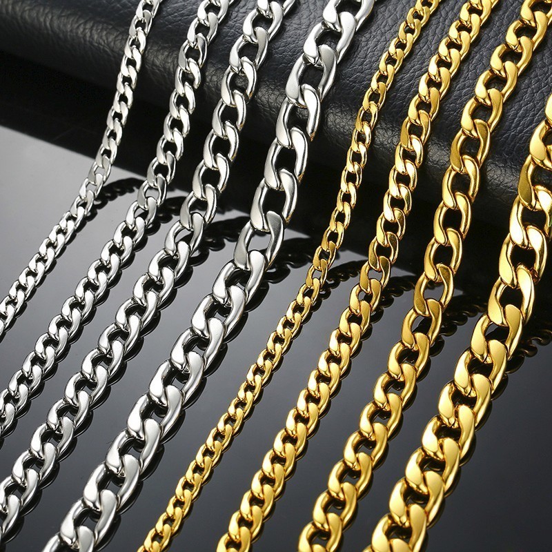 Men's Necklace Round Miami Cuban Link Chain Gold and Silver Tone Stainless Steel Punk Boy Male Colar
Men's Necklace Round Miami Cuban Link Chain Gold and Silver Tone Stainless Steel Punk Boy Male Colar