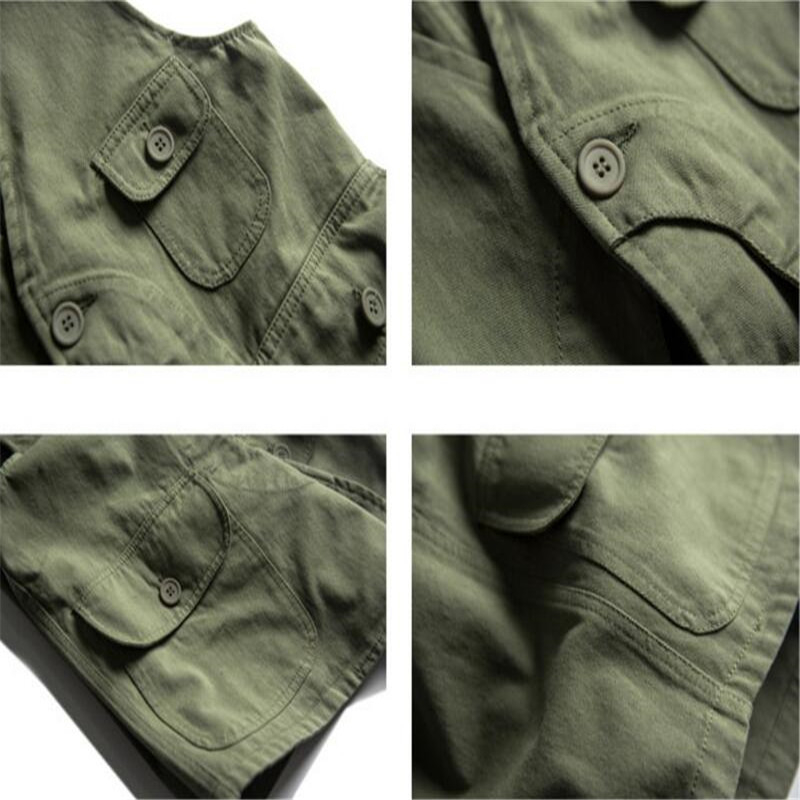 New Autumn Fashion Black Sleeveless Jacket Men Cotton Vest With Many Pockets Casual Mens Cargo Vests Waistcoat DS50103 T190828