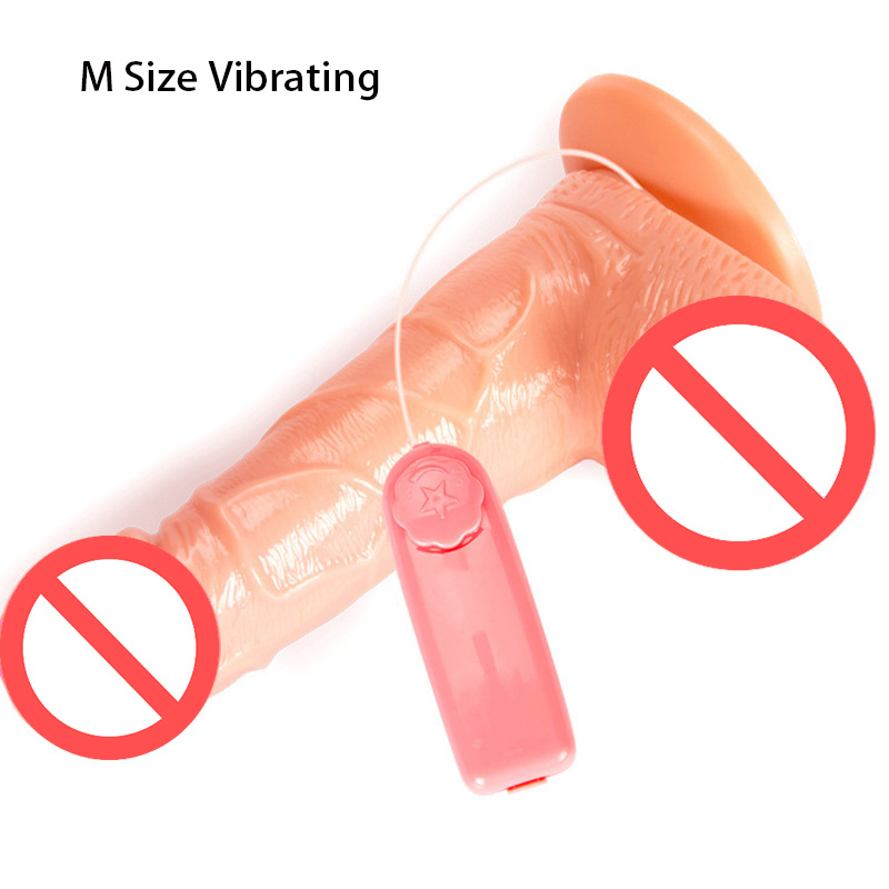 Dildo vibrant réaliste avec forte ventouse à plusieurs vitesses de vibration Massager Vagina Penis Sexe adulte pour femme