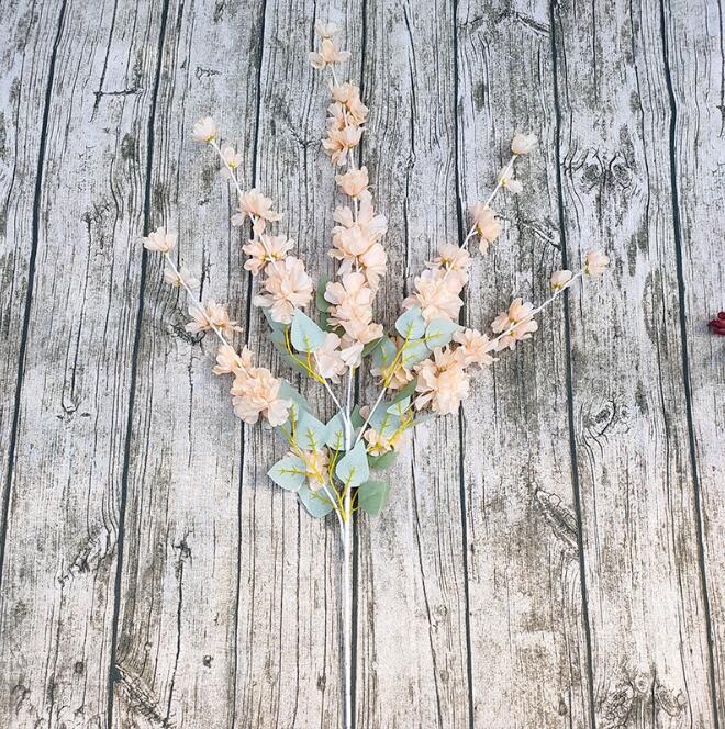 Artificial Plant Simulation Flower Delphinium Wedding Party Road Lead 5 fork with Leaf Hyacinth Delphinium Home Garden Decorations