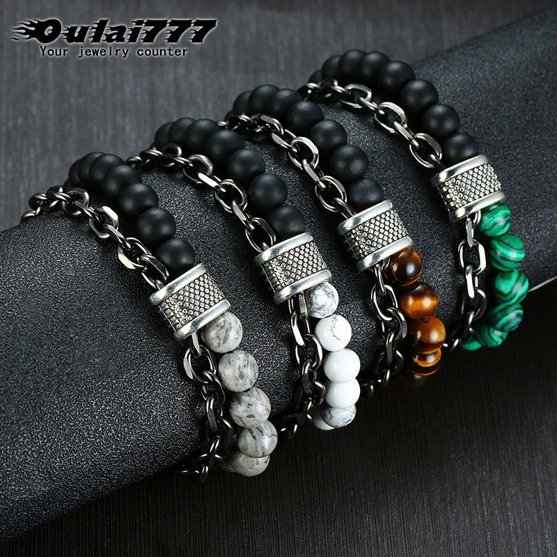 beads bracelets tiger eye natural stone stainless steel bracelet men's on hand male accessories hip hop black bracelets chains
beads bracelets tiger eye natural stone stainless steel bracelet men's on hand male accessories hip hop black bracelets chains