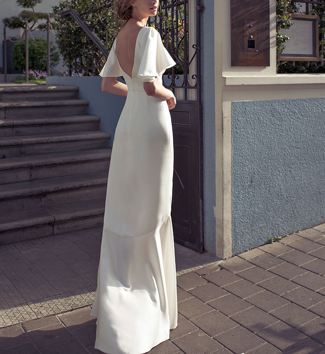 2022 Bridal Gowns Ensotek V-neck Beach Wedding Dresses Vestido Noiva Praia Simple Ruffles Casamento Boho Custom Asymmetrical