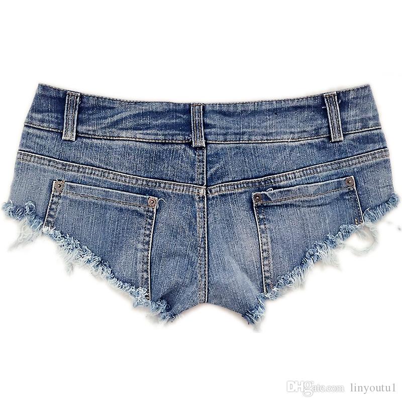 2020 Summer Beach Sexy Low Waist Tassel Denim Short Jeans Mini Skinny Club DJ Dance Shorts New