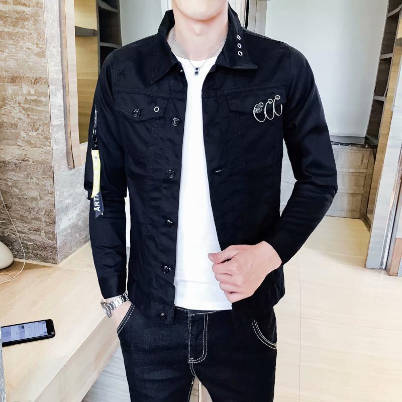 Solid Casual Slim Men' Denim Jacket Casual High-quality Bomber Jacket Spring Men' Trend Wild Korean Denim Top, Red
Solid Casual Slim Men' Denim Jacket Casual High-quality Bomber Jacket Spring Men' Trend Wild Korean Denim Top, Red