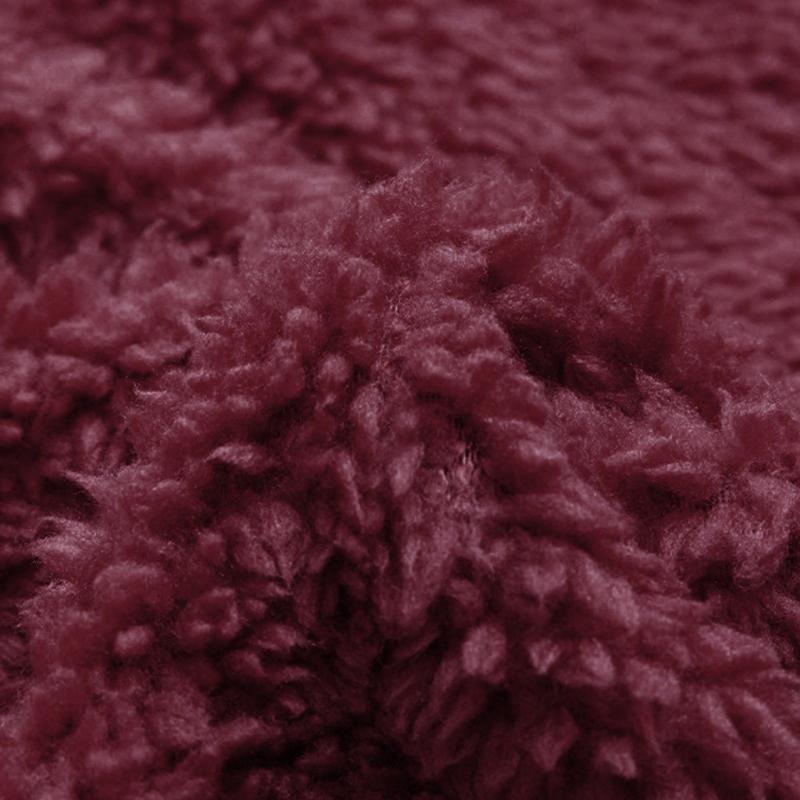 Female Jacket Plush Fashion Warm Women Button Coat Fluffy Tail Tops Women's Hooded Jackets Pullover Loose Sweater#J30 B4