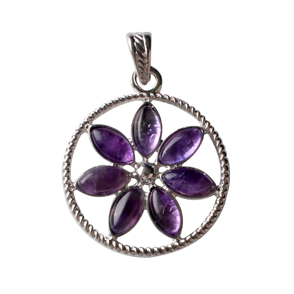 7 petals flower pendant ladies color rainbow romantic pendant necklace daily clothes wild