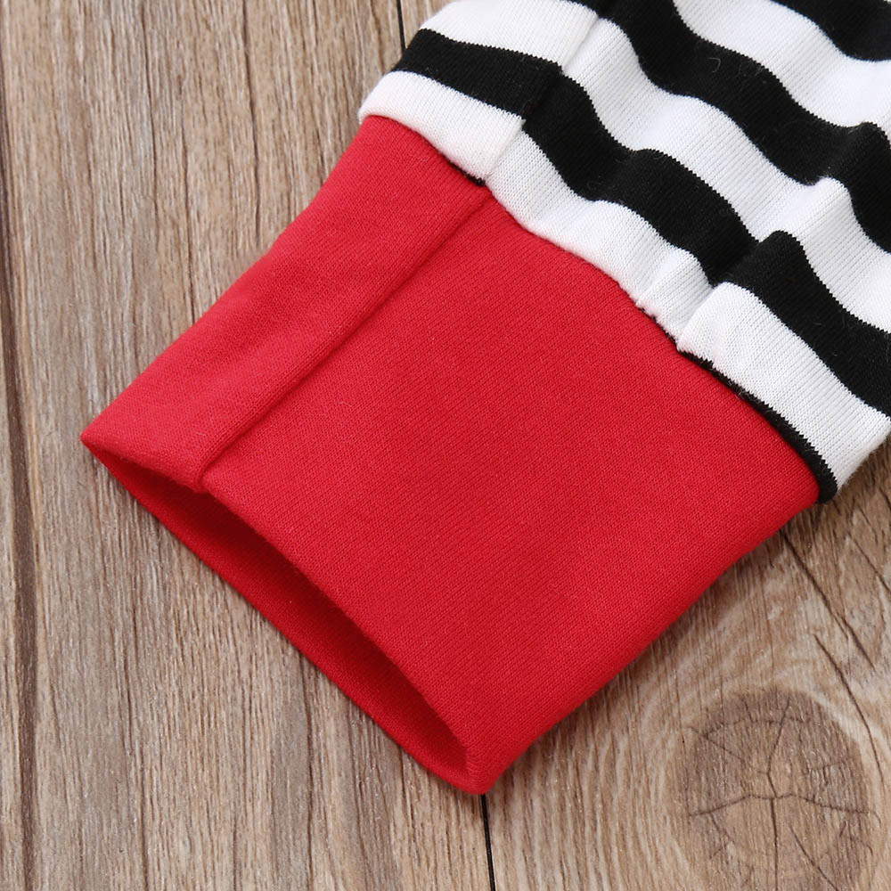 2PCS Baby Girls clothes Toddler Baby Long Sleeve Stripe Print Hooded Top Clothes+Pants Set Outfit roupa infantil costume