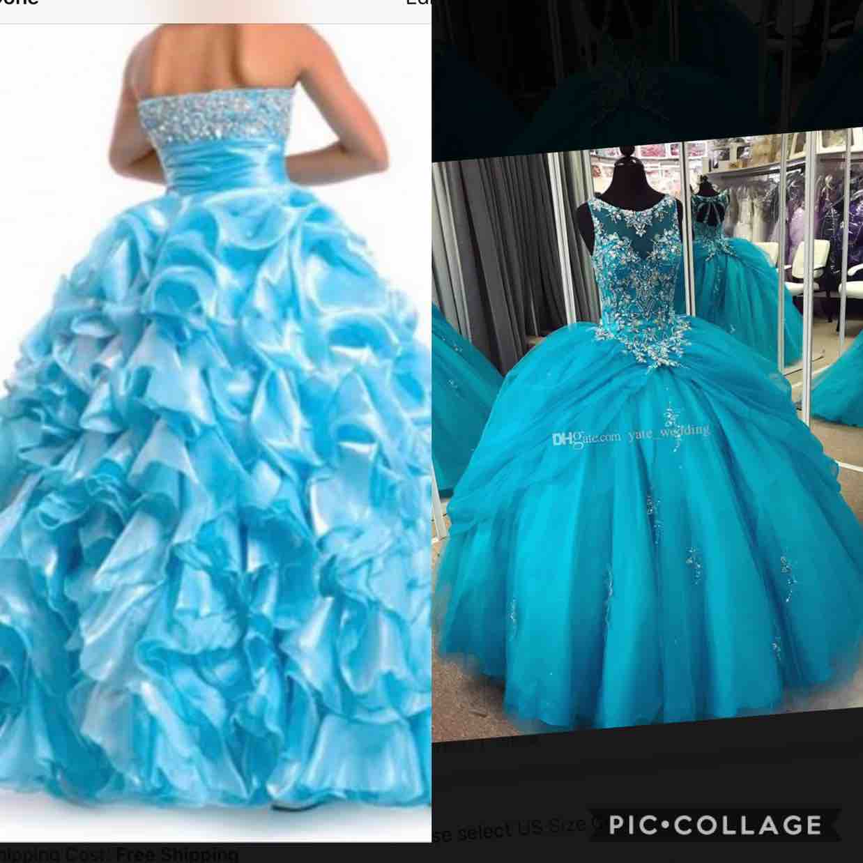 New Cheap Blue Girls Pageant Jewel Neck Crystal Beaded Court Train Tulle Wer Girl Dresses Kids Wear Birthday Communion Dress 403 6660311