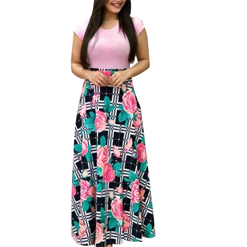 2020 New Dress Women Summer Short Sleeve Floral Printed Sundress Casual Swing Dress Fashion Maxi Vestidos M#10, Red
2020 New Dress Women Summer Short Sleeve Floral Printed Sundress Casual Swing Dress Fashion Maxi Vestidos M#10, Red
