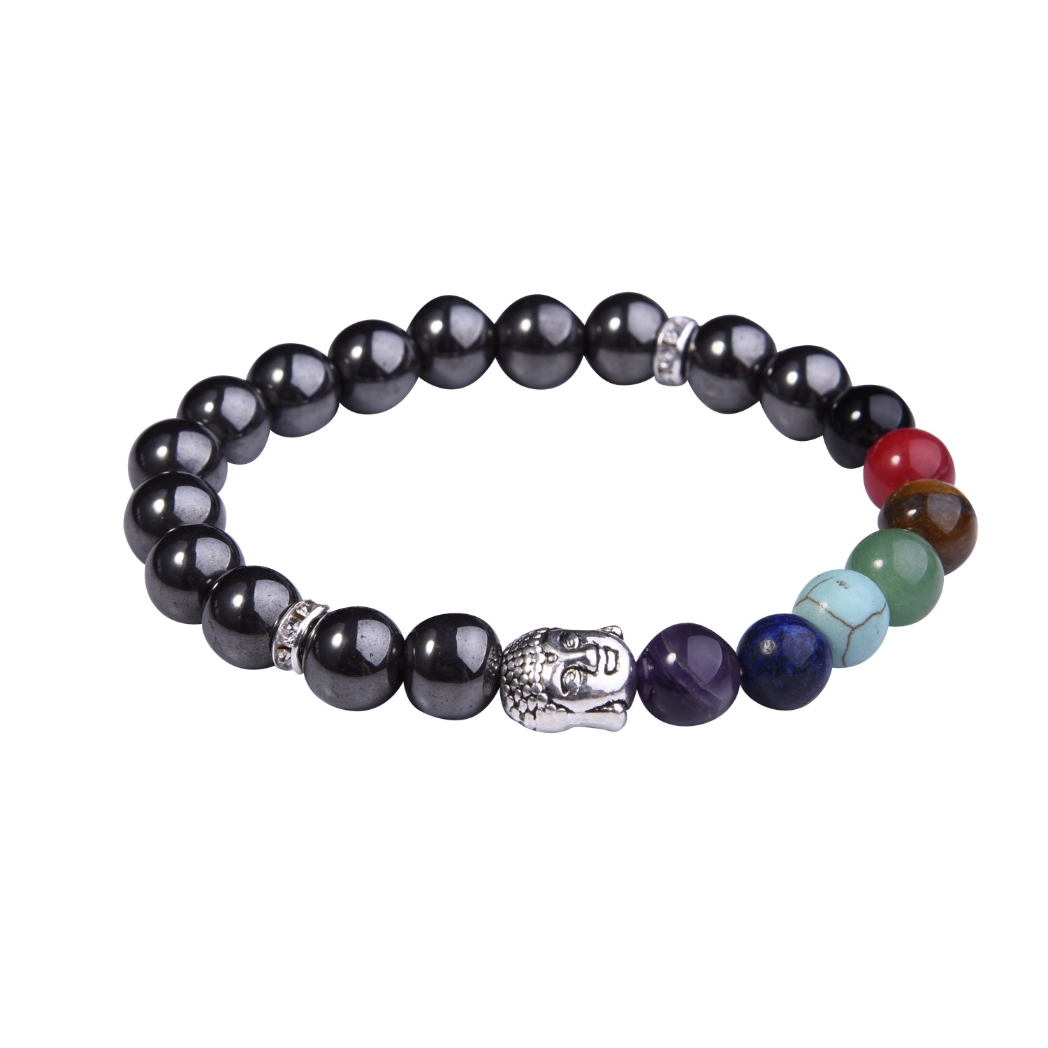 Natural Gemstone Beaded Stretch Prayer Friendship Bracelet - Semi-precious Bangle Bracelet Healing