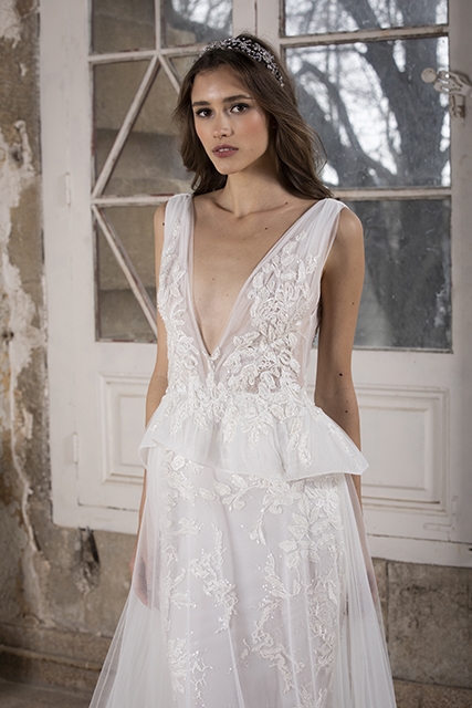 bohemian wedding dresses deep v neck lace appliques a line bridal gowns tiered backless beach wedding dress