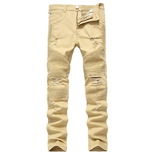 Pishon Men's Destroyed Jeans Plain Stretch Tapered Leg Distressed Skinny Jeans, Blue
Pishon Men's Destroyed Jeans Plain Stretch Tapered Leg Distressed Skinny Jeans, Blue