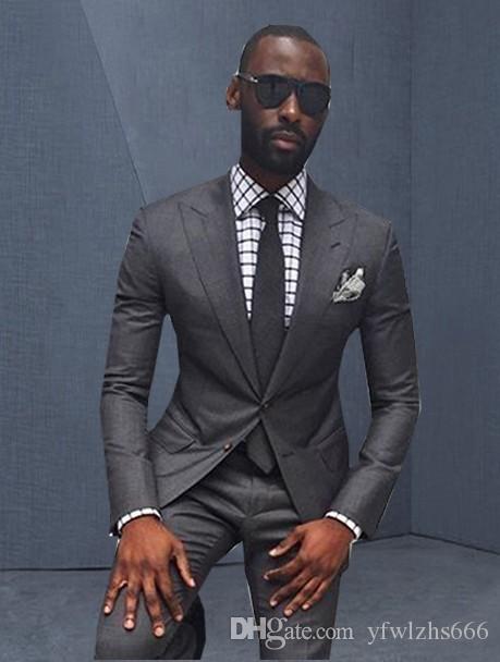 Dark Grey Wedding Tuxedos Slim Fit Suits For Men Groomsmen Suit Two Pieces Cheap Prom Formal Suits (Jacket+Pants+Tie) 174, Same as image
Dark Grey Wedding Tuxedos Slim Fit Suits For Men Groomsmen Suit Two Pieces Cheap Prom Formal Suits (Jacket+Pants+Tie) 174, Same as image