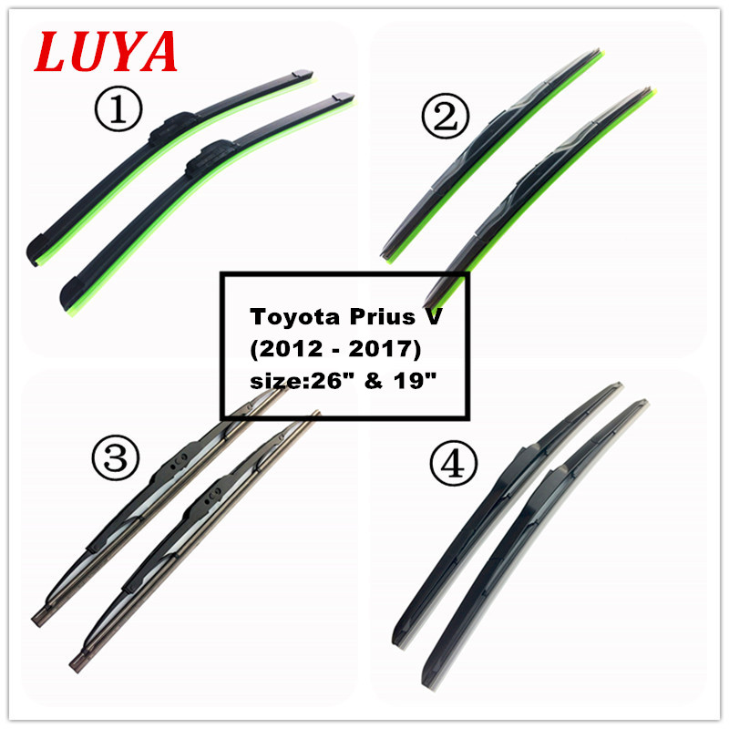 LUYA Four kinds of wiper Blade in Car windshield wiper For Toyota Prius V (2012 - 2017) size:26" & 19
LUYA Four kinds of wiper Blade in Car windshield wiper For Toyota Prius V (2012 - 2017) size:26" & 19