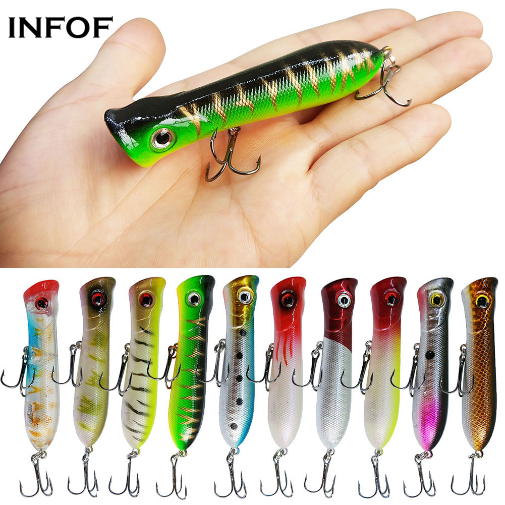 Top Water Fishing Lures Bass Hard Baits 3D Eyes Life-Like Swimbait Fishing Poppers for Freshwater Saltwater Fishing
Top Water Fishing Lures Bass Hard Baits 3D Eyes Life-Like Swimbait Fishing Poppers for Freshwater Saltwater Fishing