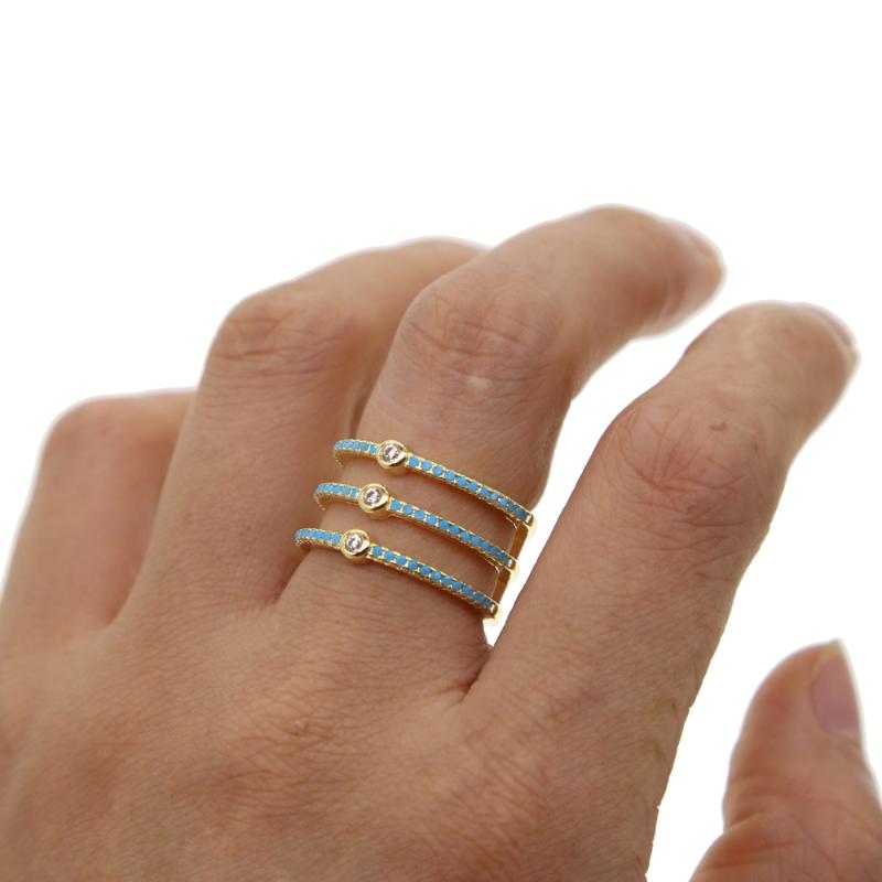 Wholesale New High-end Engagement Rings band Gold Color Zircon turquoises Trendy Rings For Women Free Shipping
Wholesale New High-end Engagement Rings band Gold Color Zircon turquoises Trendy Rings For Women Free Shipping
