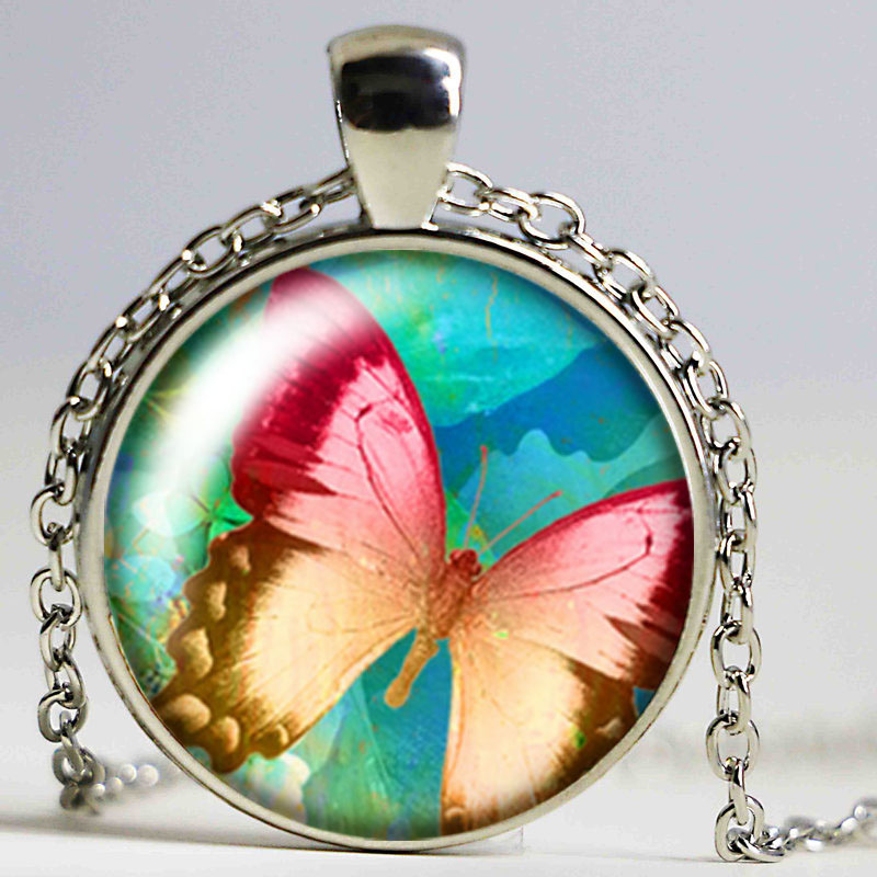 Vintage Flower Butterfly Beauty Photo SilverBronze Pendant Necklace 25mm Glass Cabochon Girl Jewelry Birthday
Vintage Flower Butterfly Beauty Photo SilverBronze Pendant Necklace 25mm Glass Cabochon Girl Jewelry Birthday