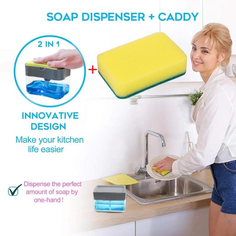 2-in-1Portable Sponge Rack Soap Dispenser Soap Dispenser kitchen sink And Sponge Caddy sink
2-in-1Portable Sponge Rack Soap Dispenser Soap Dispenser kitchen sink And Sponge Caddy sink