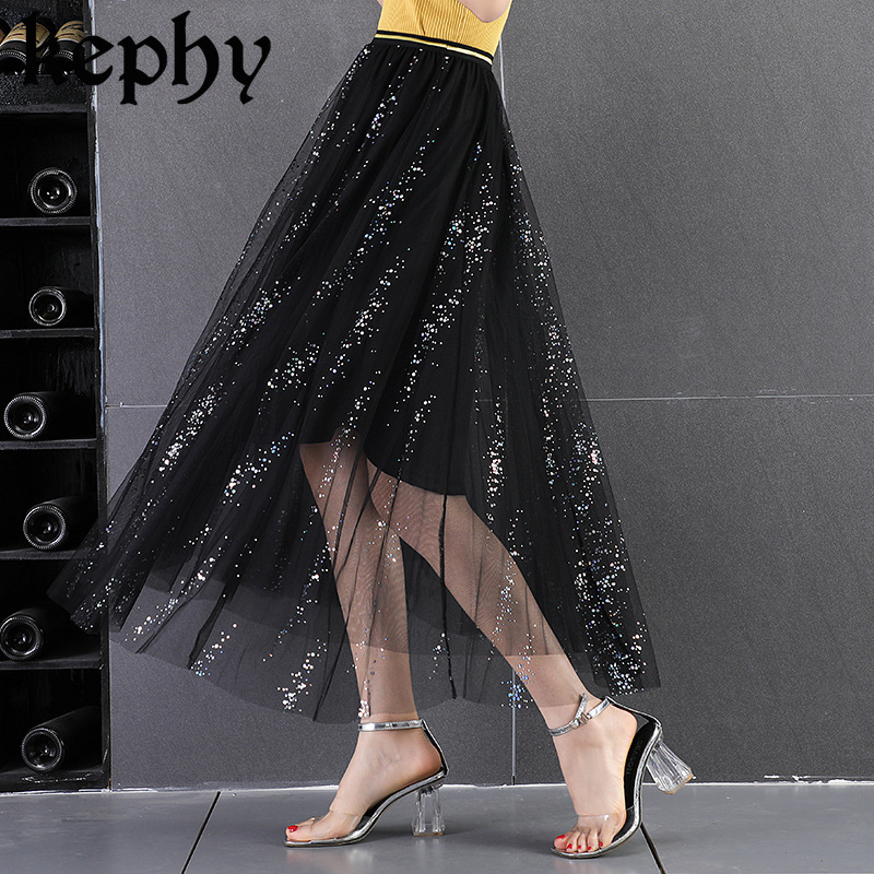 Women Tulle Skirts Fashion Elastic High Waist Mesh Tutu Skirt Pleated black blue Skirts Midi Skirt Saias Faldas Jupe Femmle
Women Tulle Skirts Fashion Elastic High Waist Mesh Tutu Skirt Pleated black blue Skirts Midi Skirt Saias Faldas Jupe Femmle