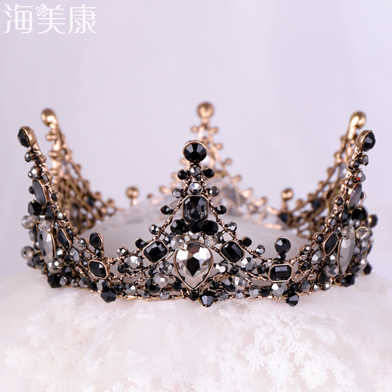 Haimeikang Baroque Retro Black Bridal Crystal Tiaras Crowns Princess Queen Rhinestone Veil Tiara Wedding Hair Accessory
Haimeikang Baroque Retro Black Bridal Crystal Tiaras Crowns Princess Queen Rhinestone Veil Tiara Wedding Hair Accessory