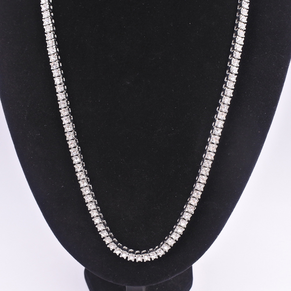 5mm Hip Hop Diamond Stone Tennis Chain Bracelets Necklace Cool Men Women Aolloy 18K Gold Plated Chains
