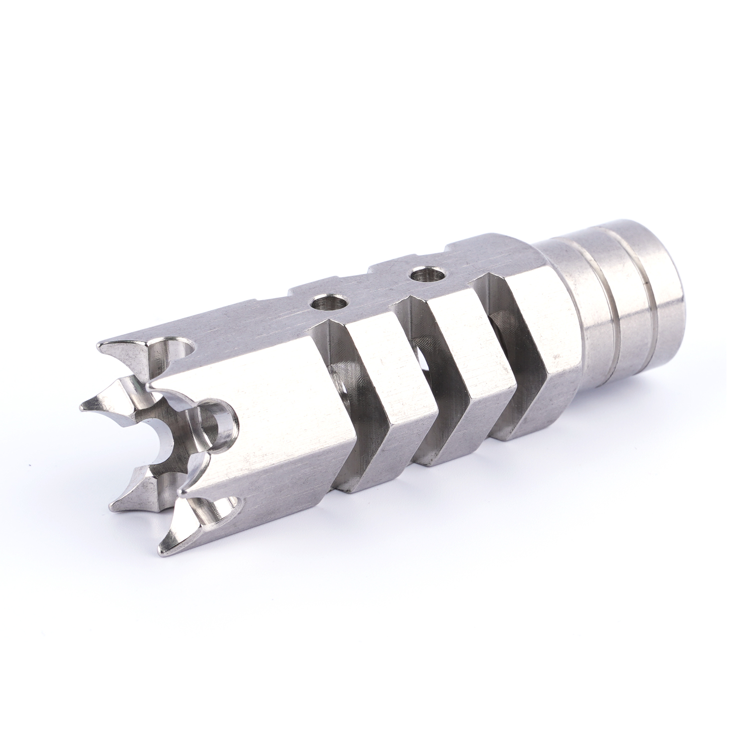 Stainless Steel .223 Muzzle Brake 5.56 1/2x28 Pitch Thread Competition Compensator Muzzle with Crush Washer, Customize
Stainless Steel .223 Muzzle Brake 5.56 1/2x28 Pitch Thread Competition Compensator Muzzle with Crush Washer, Customize