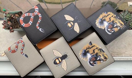 High quality men luxury Short Wallet Leather black snake Tiger bee Wallets Women Long short Style Purse Wallet card Holders with, Khaki
High quality men luxury Short Wallet Leather black snake Tiger bee Wallets Women Long short Style Purse Wallet card Holders with, Khaki