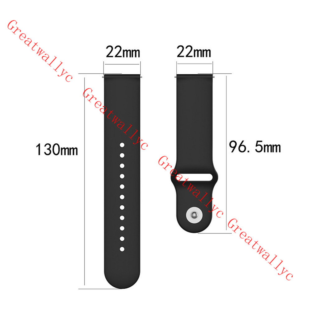 18mm 20mm 22mm Silicon Watchband For Samsung Galaxy 46mm 42mm Active 2 Strap Gear S3 Sport silicone Bracelet Huawei GT Xiaomi Watch free shipping