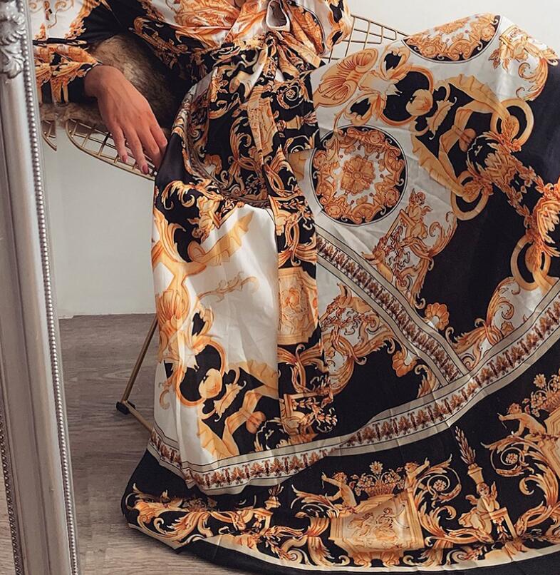 Women Boho Wrap Summer Lond Dress Holiday Maxi Loose Sundress Floral Print V-neck Long Sleeve Elegante Dresses Cocktail Party