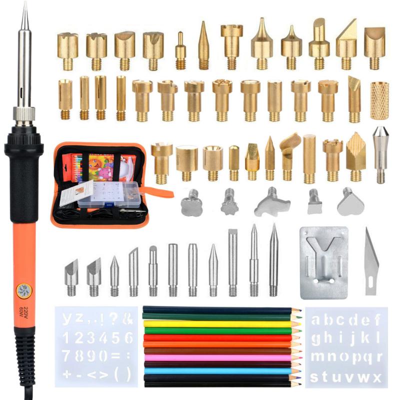 60W Soldering Iron Wood Burning Kit Adjustable Carving Pyrography Tool Soldering Welding Tip Kit Wood Embossing Burning Set
60W Soldering Iron Wood Burning Kit Adjustable Carving Pyrography Tool Soldering Welding Tip Kit Wood Embossing Burning Set