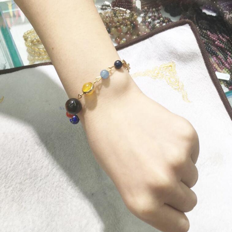 Fashionjewelry eight ball beaded bracelets natural agate bracelets special wholesale for wome0n hot fashion Z250910