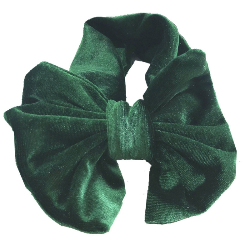 Baby Headbands Golden Velvet Big Bow Solid Kids Bowknot Princess Hairdress Elastic Infant Headwrap Boutique Hair Accessories 11 Colors D4630