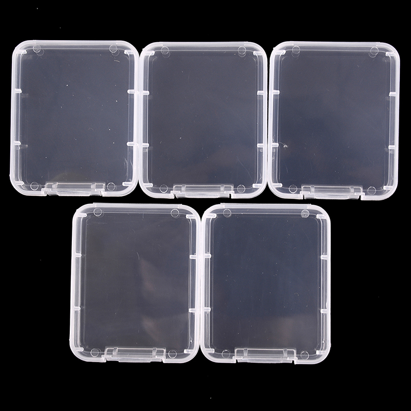 DHL Memory Card Case Box Protective Case for SD SDHC MMC XD CF Card Shatter Container Box White transparent9197801