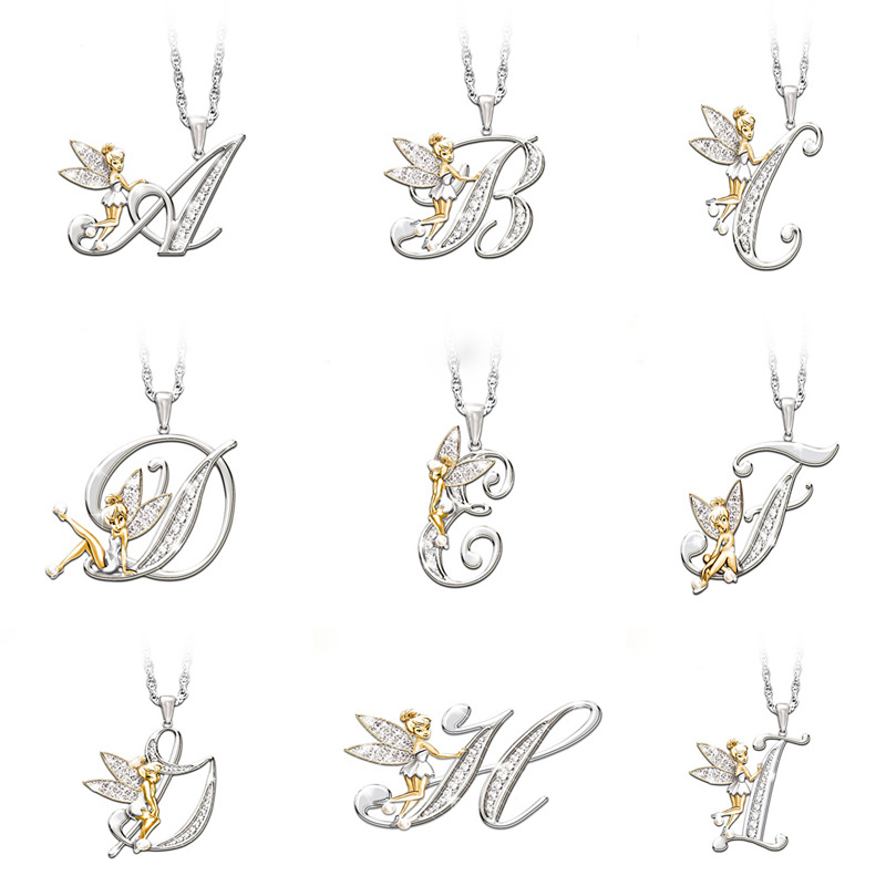 Personalized Initial Letter Necklaces Women 26 Alphabets Gold Angle Charm Pendant Silver Choker Chain for Girls Fashion Rhinestone Jewelry
Personalized Initial Letter Necklaces Women 26 Alphabets Gold Angle Charm Pendant Silver Choker Chain for Girls Fashion Rhinestone Jewelry