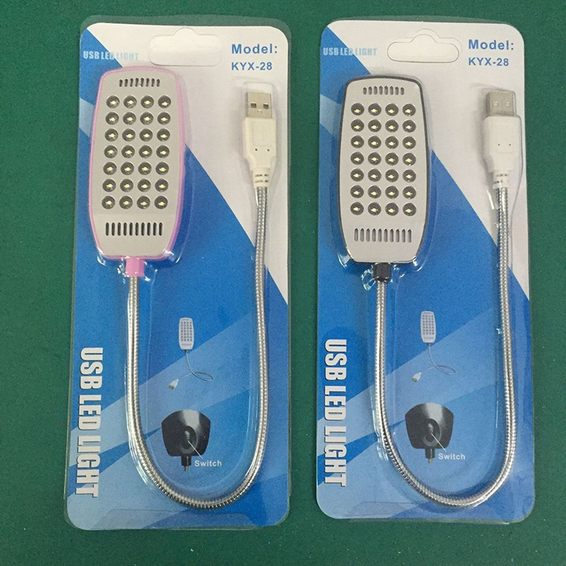 USB Reading Lamp with 28 LEDs Lights 5V Flexible Gooseneck Mini USB Book light for Laptop Notebook PC Computer
