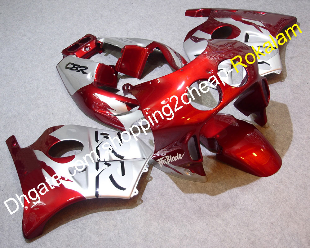 For Honda CBR250RR 1990-1994 MC22 CBR 250 RR CBR250 250RR 90 91 92 93 94 Red Silver Bodyworks ABS Motorcycle Fairing (Injection molding)