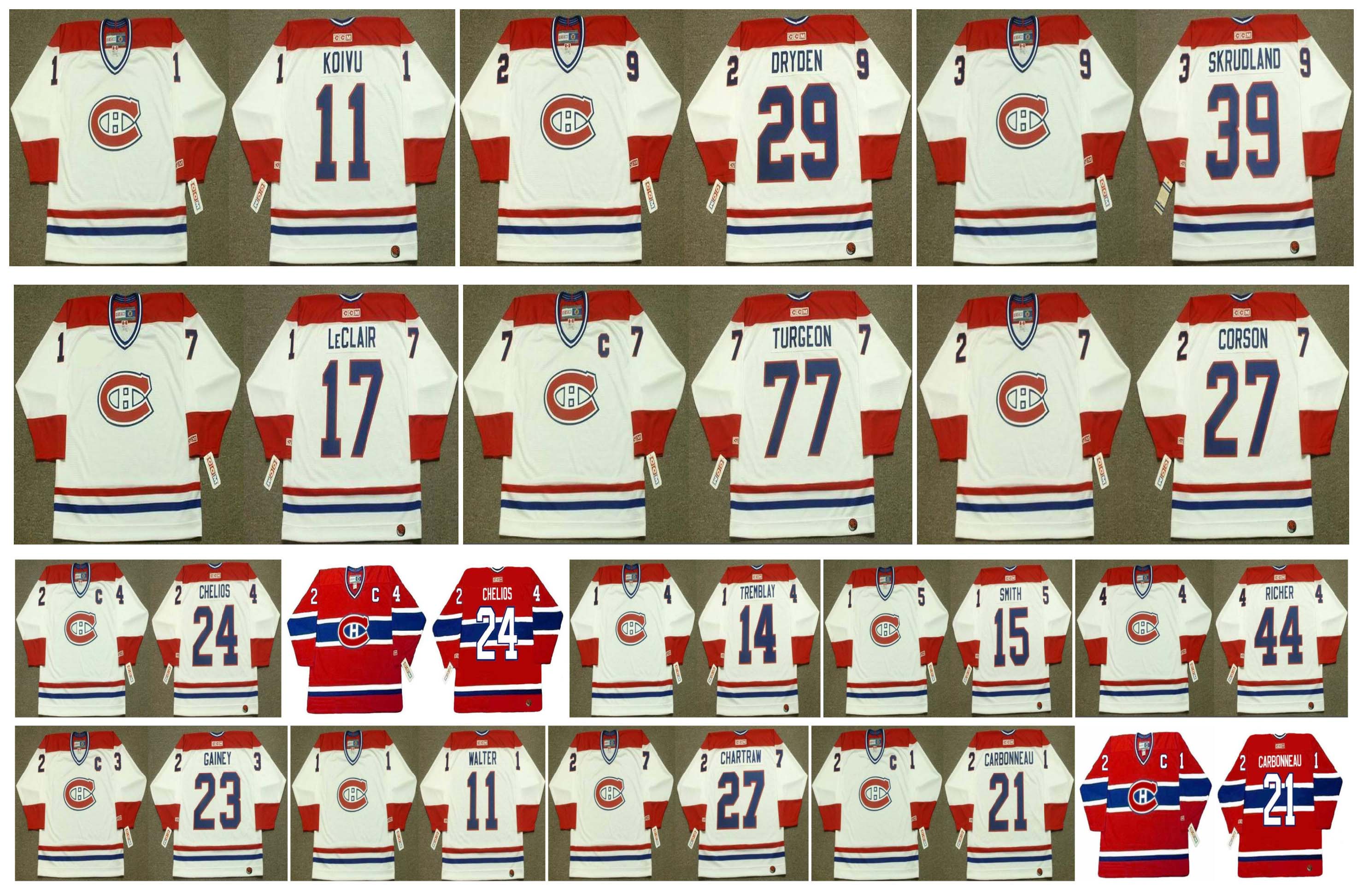 Vintage Montreal Canadiens Jersey 11 SAKU KOIVU 29 Ken Dryden 15 BOBBY SMITH 17 JOHN LeCLAIR 77 IERRE TURGEON 27 SHAYNE CORSON Retro Hockey, As pic
Vintage Montreal Canadiens Jersey 11 SAKU KOIVU 29 Ken Dryden 15 BOBBY SMITH 17 JOHN LeCLAIR 77 IERRE TURGEON 27 SHAYNE CORSON Retro Hockey, As pic