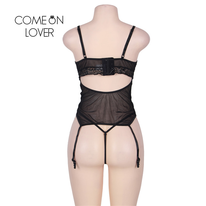 Comeonlover Sexy Dessous With Garter Big Size 5XL Holder Beibidol Sexy Underwear Erotic Lingerie Sex Clothes For Women RI80426 LY191222