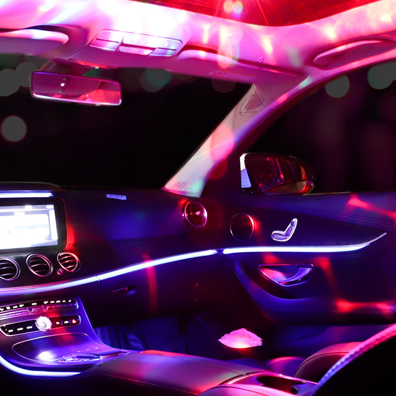 LED USB Car Atmosphere Light Sound Control Crystal Magic Ball Disco Lamp RGB Colorful Music DJ Light