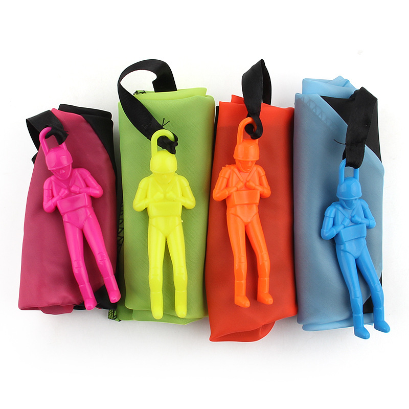 Novelty Games Hand Parachute Throwing Toy Mini Soldier Parachute Kids Outdoor Play Sports Toys Parent-child Interaction Fun Toys