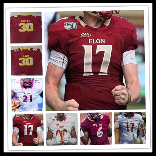 2021 Ncaa Elon College Football Jerseys DAVIS CHEEK JOEY BAUGHMAN SHAMARI WINGARD JALEN GREENE SHAMARI WINGARD KORTEZ WEEKS BIZZELL Sephus