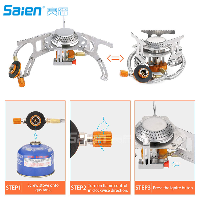 Camping Stove UltraLight Portable Mini Outdoor Stoves Gas Burner Butane Propane Picnic Equipment Backpacking