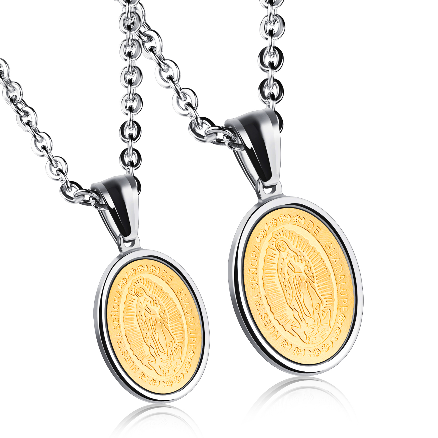 can be Lettering Pendants Necklace Glossy Round Tag Jewelry Stainless Steel Necklace Men Women Lover Gift Couple Jewelry
