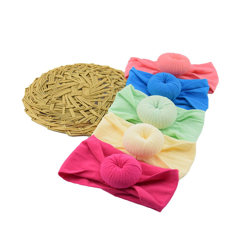 Super soft Nylon Knot Headband For Baby Girls Infant Turban Headwraps PhotoProp Girl Hair Accessories 23colors